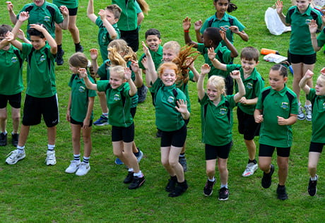 Berkeley Foundation, partner, group of children enjoying fun outdoor activities