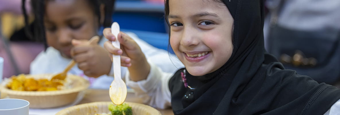 Young members of Berkeley Foundation partners enjoying lunch together