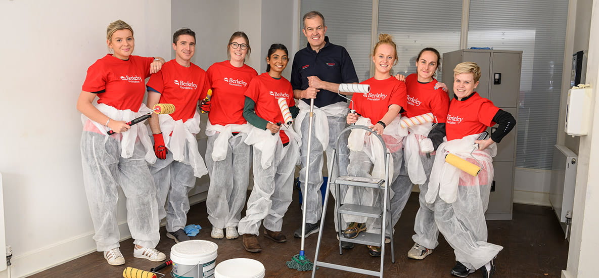 An image of Piers Clanford and the Berkeley Foundation Team