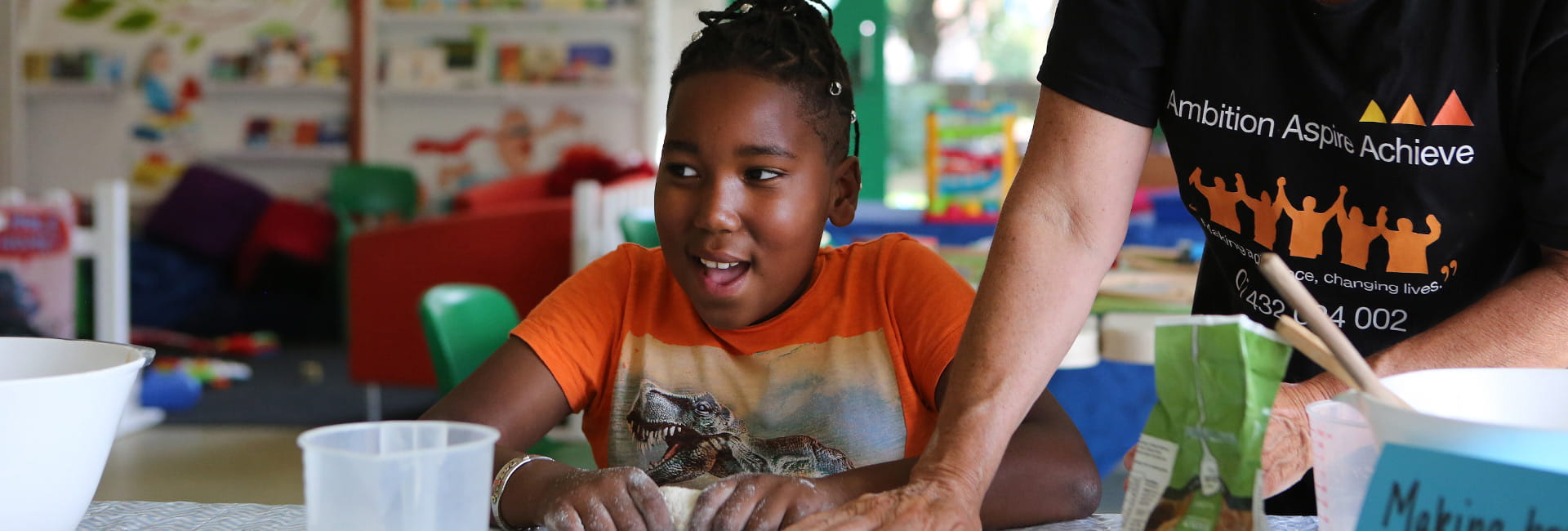 Young person baking session