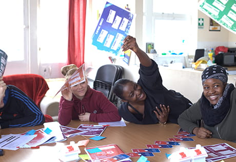 Young Berkeley Foundation partner members enjoying a day of games