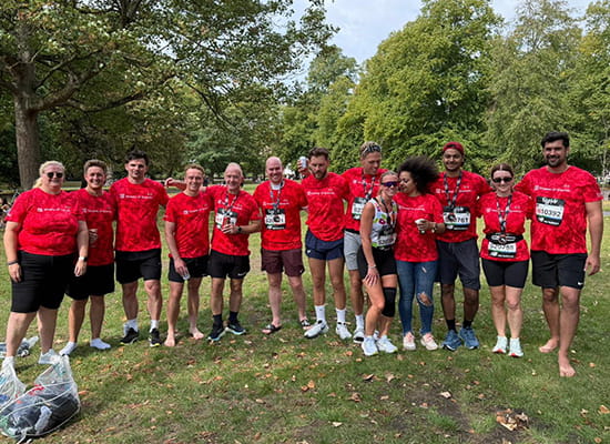 An image of people for Foundation posing after a Charity Event