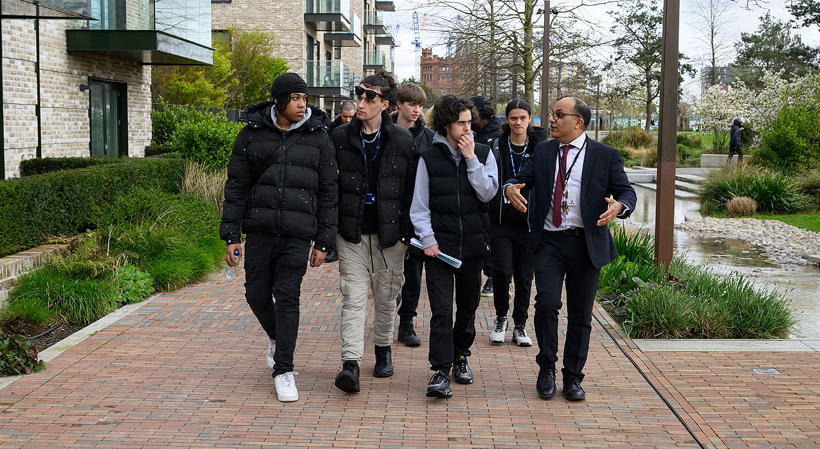 Groundwork London and Southall Community College visit to The Green Quarter