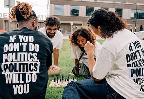My Life My Say members enjoying a game of chess