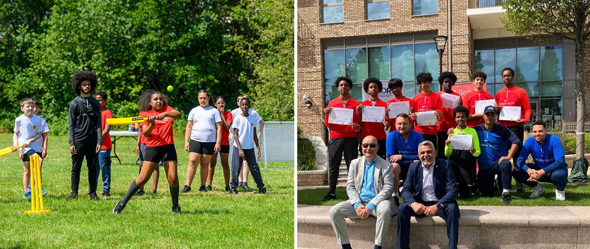 Group photo of young people participating in Street Elite activity