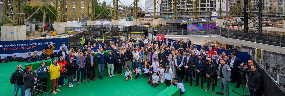 An image of everyone who attended the Super 1's Cricket Match at Oval Village