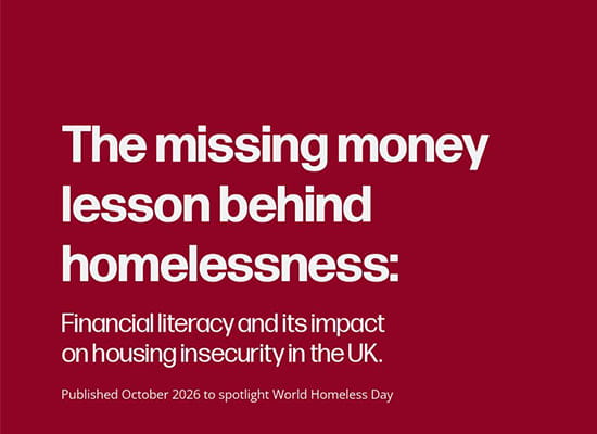 A report with title that reads: "The missing money lesson behind homelessness".