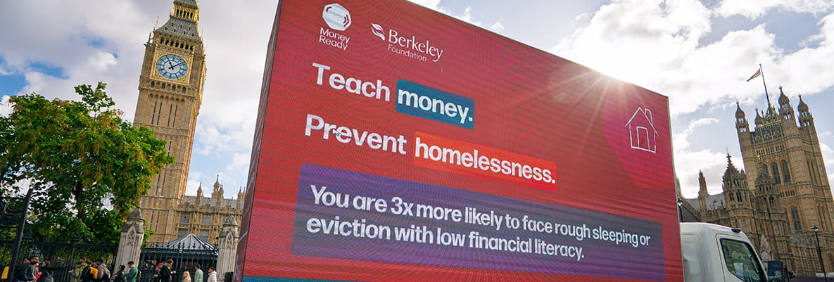 Berkeley Foundation lorry driving through central London