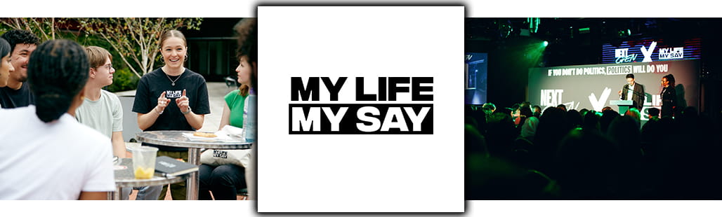 Images of people working for My Life My Say